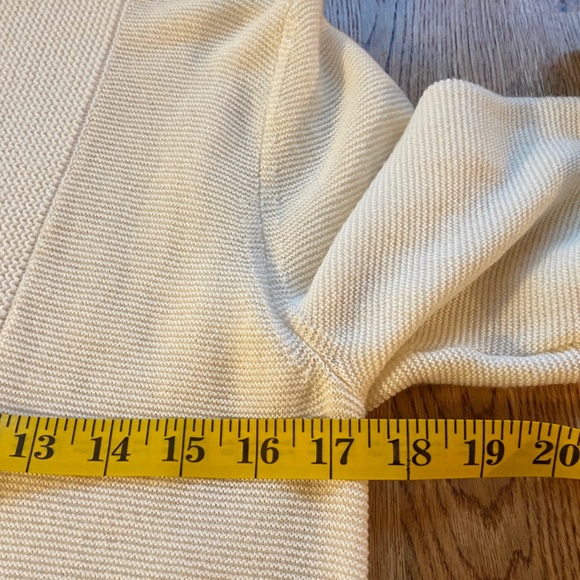 Eileen Fisher Open Front Ivory Women's  Merino Wool Cardigan M - Picture 11 of 15